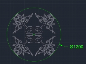 Model cnc hoa văn tròn phi 1200