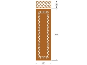 Model cnc hoa văn vách cổng đơn giản