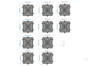 Model cnc hoa văn vuông đẹp nhất