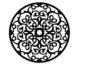 Model cnc mái kính hình tròn dxf