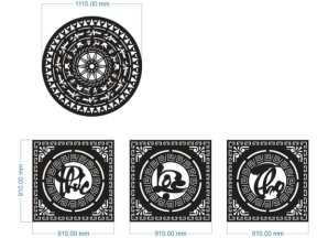 Model cnc phúc lộc thọ tài và trống đồng