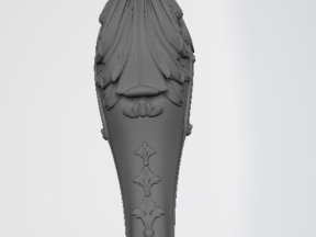 Model cnc sketchup chân ghế lá tây tân cổ điển