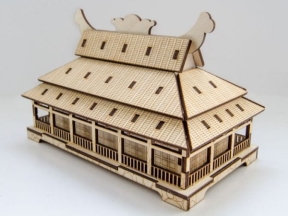 Model cnc thiết kế 2d đền trung quốc