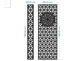 Model cnc vách cổng trống đồng dxf