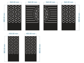 Model cnc vách cổng trống đồng và bông tuyết