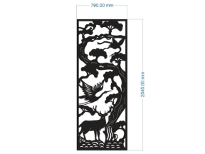 Model cnc vách cổng tùng hươu mới nhất