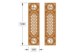 Model cnc vách cổng vạn sự như ý đồng tiền