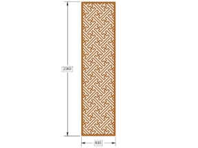 Model cnc vách gấm chữ vạn