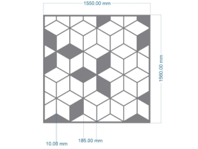 Model cnc vách hình thoi