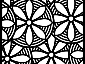 Model cnc vách hoa tròn dxf