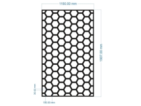Model cnc vách hoa văn tổ ong