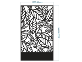 Model cnc vách lá autocad