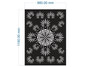 Model cnc vách ngăn cầu thang hoa cỏ đẹp