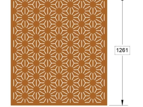 Model cnc vách ngăn hoa văn 6 cánh