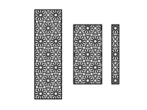 Model cnc vách ngăn hoa văn dxf