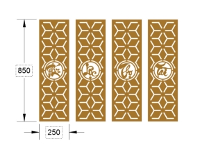 Model cnc vách ngăn phúc lộc thọ tài đẹp