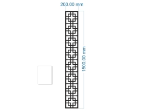Model cnc vách ngăn vuông đơn giản