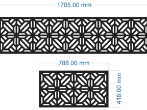 Model cnc vách ô thoáng đơn giản