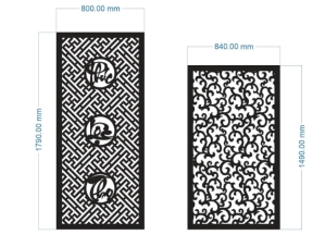 Model cnc vách phúc lộc thọ và hoa văn đẹp