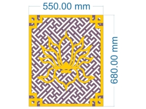 Model cnc vách sen chữ vạn dxf