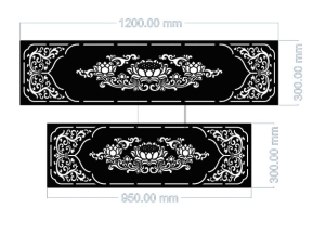 Model cnc vách sen phòng thờ
