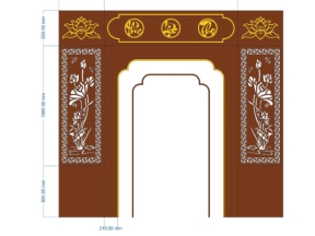 Model cnc vách thờ phúc lộc thọ mới