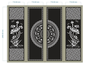 Model cnc vách trống hoa sen chữ vạn