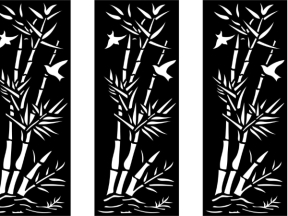 Model cnc vách trúc cổng dxf