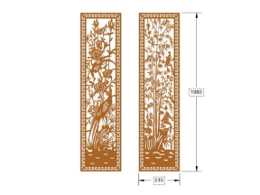Model cnc vách trúc cúc dxf