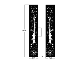 Model cnc vách trúc dành cho cổng