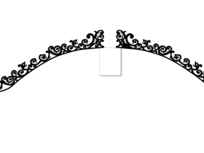 Model cnc vòm cổng cong dxf