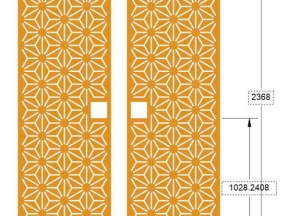 Model cổng 2 cánh cnc model dxf đẹp