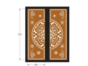 Model cổng 2 cánh trống dơi cnc