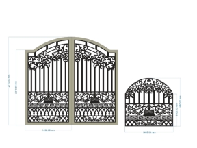 Model cổng 2 cánh và hàng rào cnc siêu hot