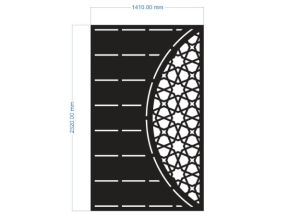 Model dxf cnc cổng 1 cánh đơn giản