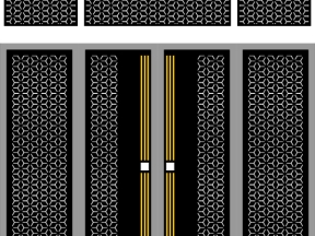 Model dxf cnc cổng 4 cánh bông tuyết có ô thoáng