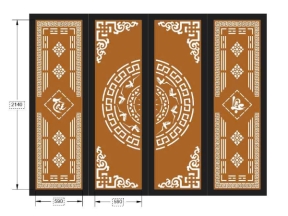 Model mới cổng 4 cánh tài lộc cnc