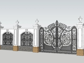 Model sketchup Cổng và hàng rào đẹp nhất