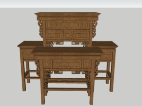 Model sketchup dựng mẫu bàn thờ cnc mới nhất