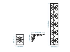 Model vách hoa và hoa góc cnc đẹp model dxf