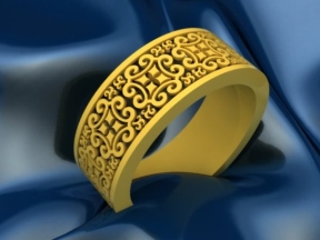 Nhẫn trang sức vàng CNC được thiết kế chi tiết