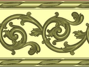 Phào chỉ hoa văn xoắn lá cnc
