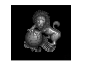 Phù điêu sư tử nhôm đúc jdp mới