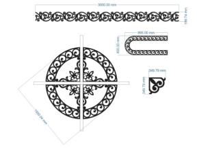 Tải cnc hoa văn mái kính bản vẽ đẹp dxf