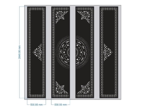 Tải cổng 4 cánh trống đồng cnc dxf đẹp