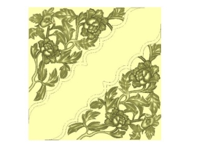 Tải mẫu Hoa văn góc cnc họa tiết bông cúc đẹp