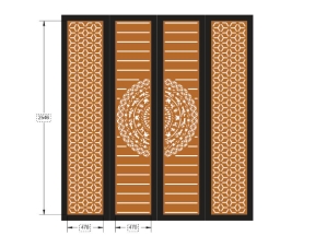 Tải thiết kế cổng cnc 4 cánh bông tuyết đẹp nhất