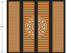 Thiết kế cắt cnc cổng 4 cánh dxf