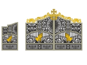 Thiết kế cắt cổng 2 cánh cnc đẹp