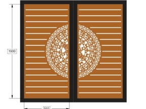 Thiết kế cắt cổng 2 cánh trống đồng đơn giản cnc